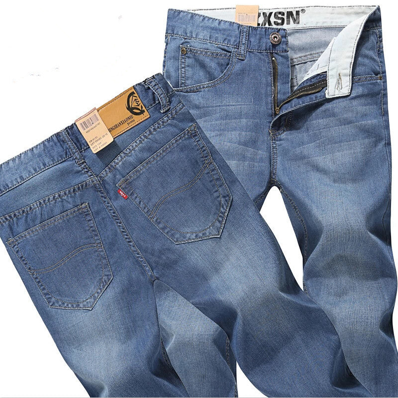 Blue Korean Slim Fit Jeans